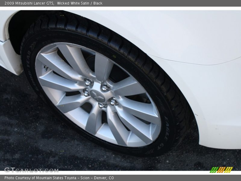 Wicked White Satin / Black 2009 Mitsubishi Lancer GTS