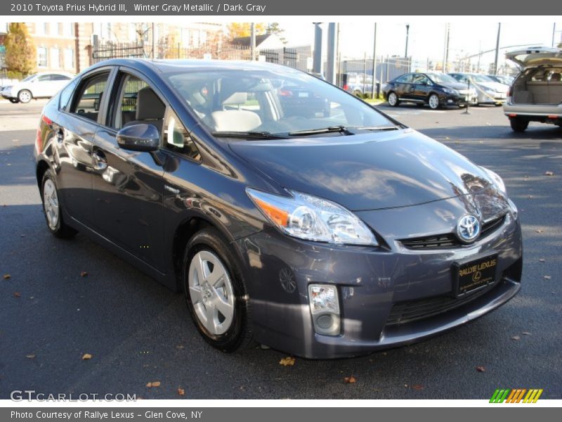 Winter Gray Metallic / Dark Gray 2010 Toyota Prius Hybrid III