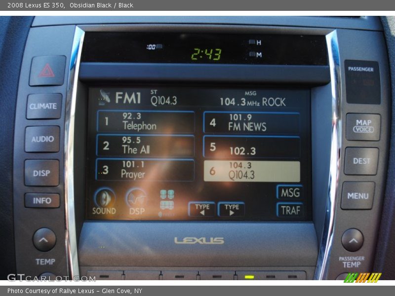 Obsidian Black / Black 2008 Lexus ES 350