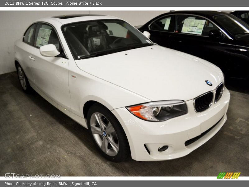 Alpine White / Black 2012 BMW 1 Series 128i Coupe