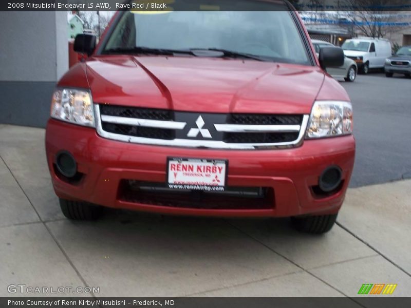 Rave Red / Black 2008 Mitsubishi Endeavor LS AWD