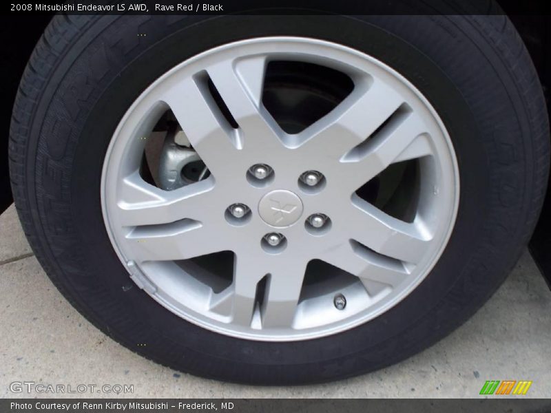 Rave Red / Black 2008 Mitsubishi Endeavor LS AWD