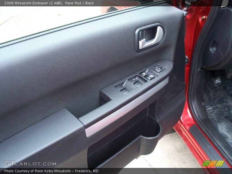 Rave Red / Black 2008 Mitsubishi Endeavor LS AWD