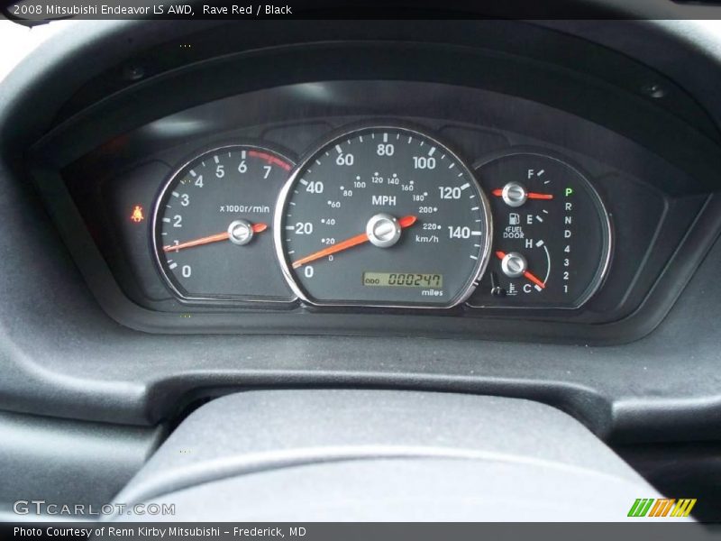 Rave Red / Black 2008 Mitsubishi Endeavor LS AWD