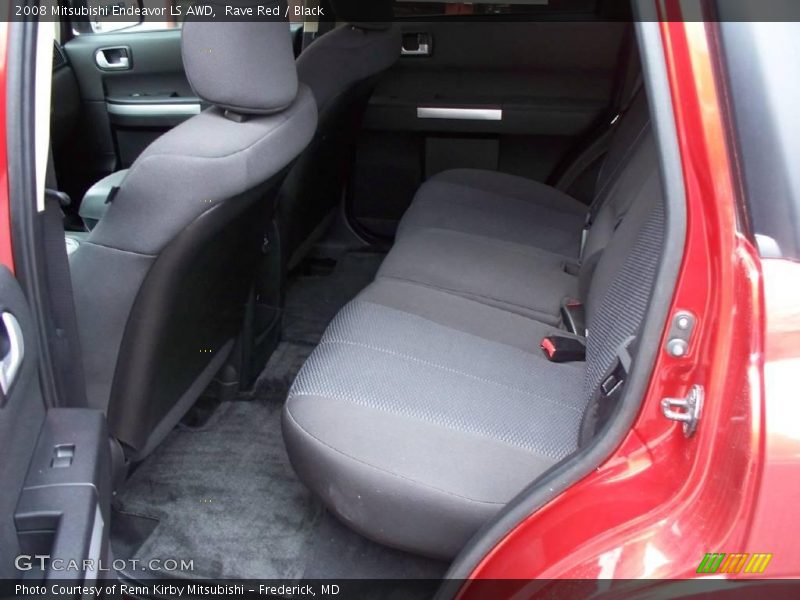 Rave Red / Black 2008 Mitsubishi Endeavor LS AWD