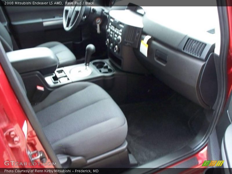 Rave Red / Black 2008 Mitsubishi Endeavor LS AWD