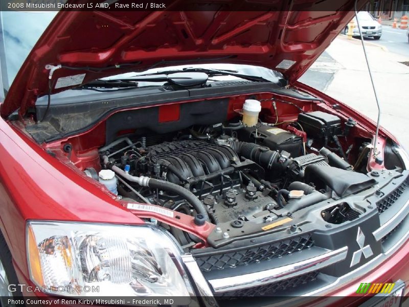 Rave Red / Black 2008 Mitsubishi Endeavor LS AWD