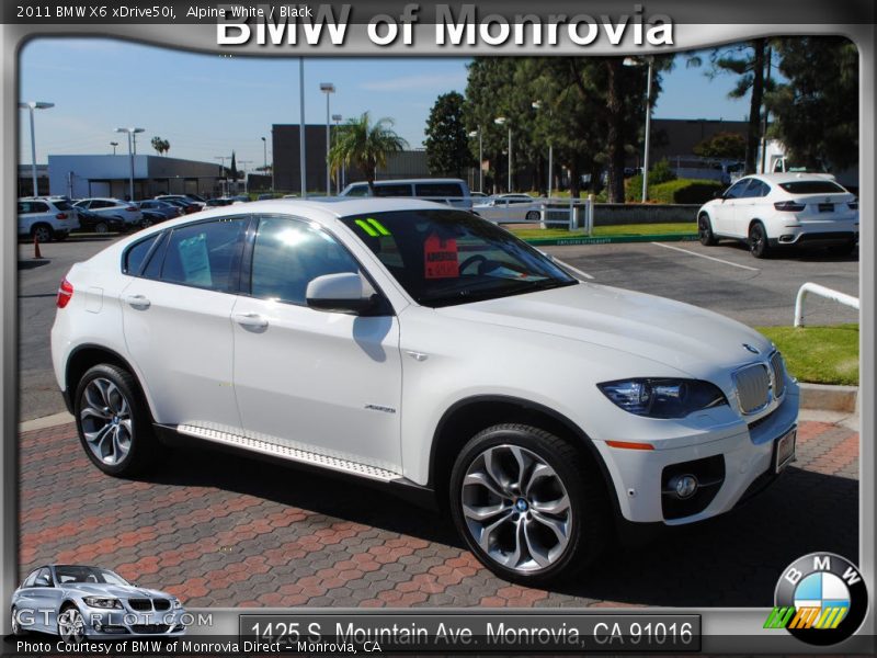 Alpine White / Black 2011 BMW X6 xDrive50i