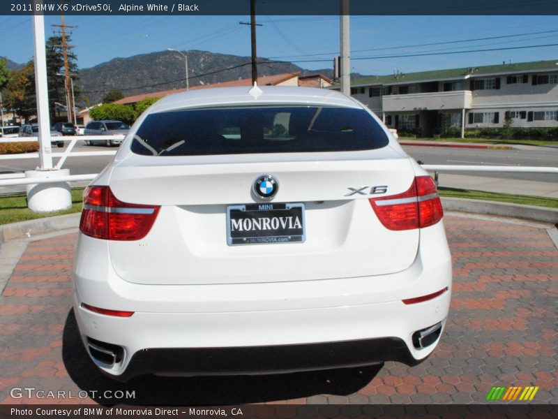Alpine White / Black 2011 BMW X6 xDrive50i