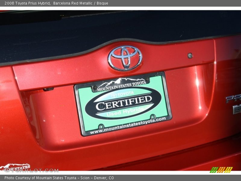 Barcelona Red Metallic / Bisque 2008 Toyota Prius Hybrid