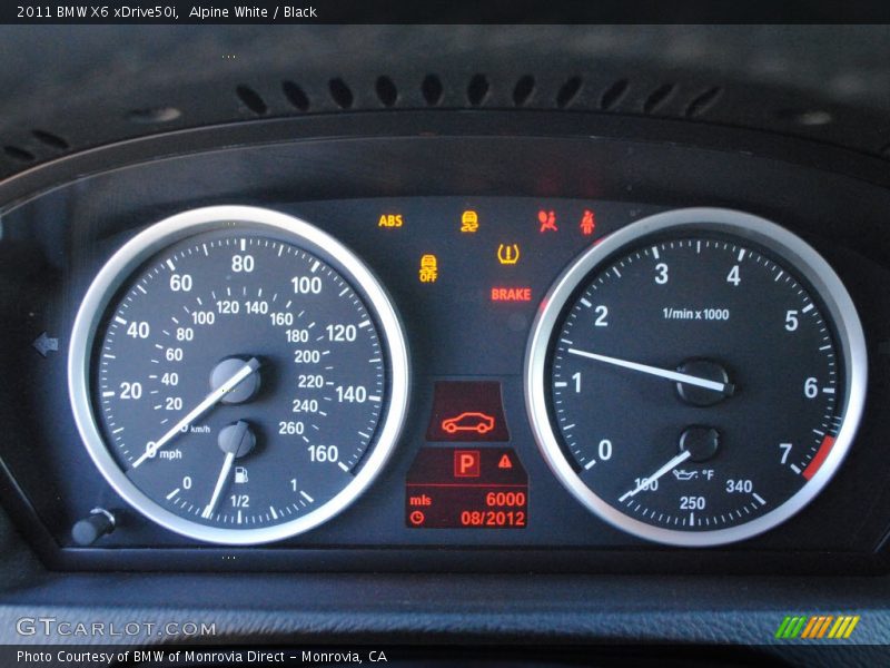  2011 X6 xDrive50i xDrive50i Gauges