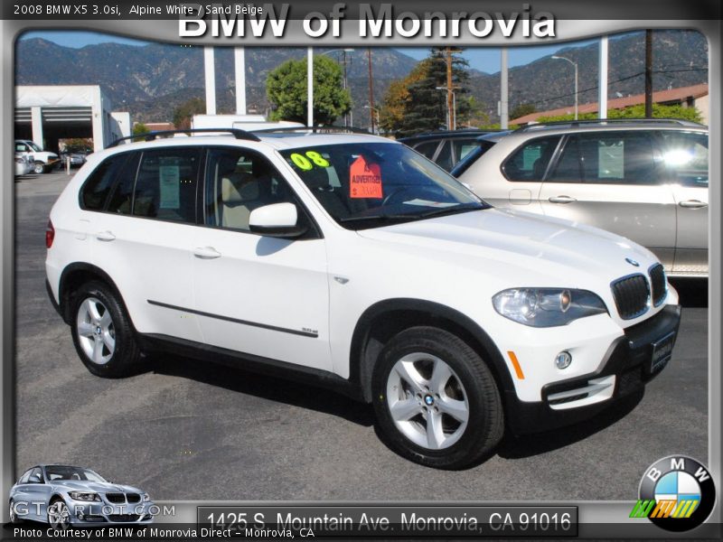 Alpine White / Sand Beige 2008 BMW X5 3.0si