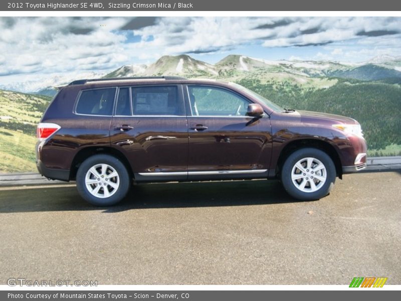 Sizzling Crimson Mica / Black 2012 Toyota Highlander SE 4WD