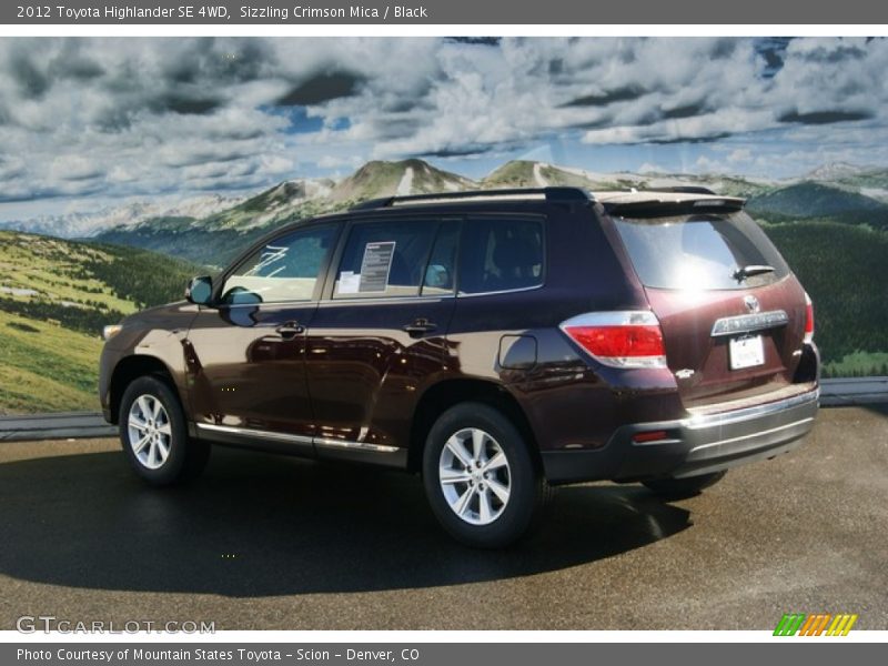 Sizzling Crimson Mica / Black 2012 Toyota Highlander SE 4WD