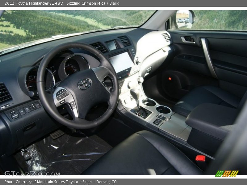 Sizzling Crimson Mica / Black 2012 Toyota Highlander SE 4WD