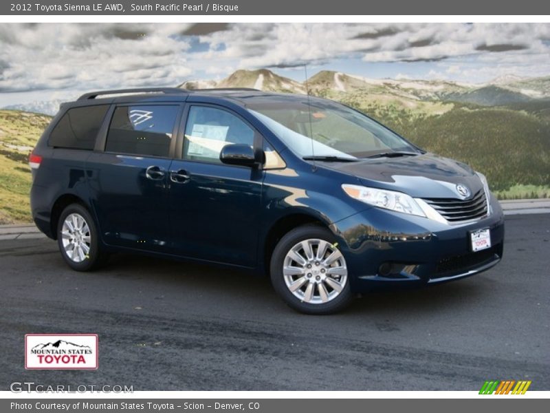 South Pacific Pearl / Bisque 2012 Toyota Sienna LE AWD