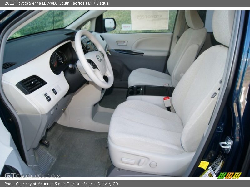 Drivers seat in Bisque - 2012 Toyota Sienna LE AWD