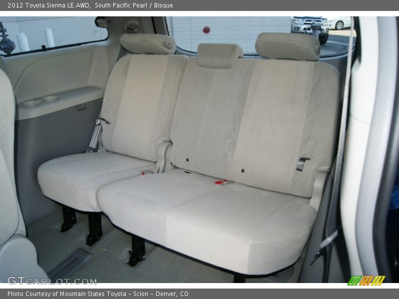 3rd row bench seat in bisque - 2012 Toyota Sienna LE AWD