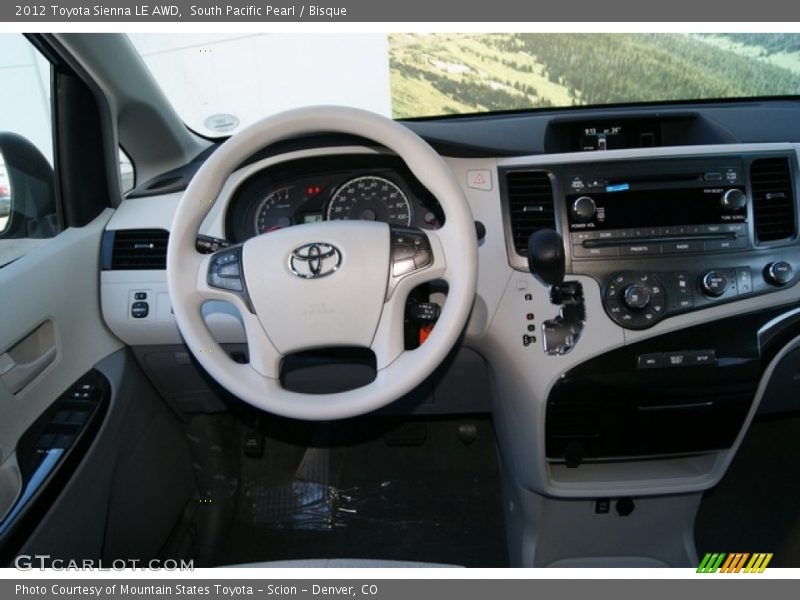 South Pacific Pearl / Bisque 2012 Toyota Sienna LE AWD