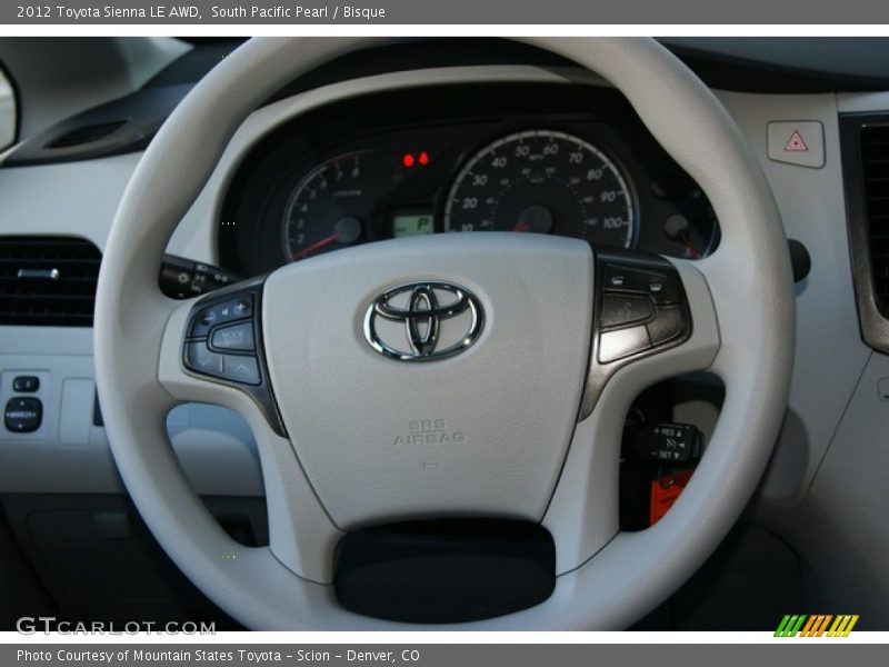 South Pacific Pearl / Bisque 2012 Toyota Sienna LE AWD
