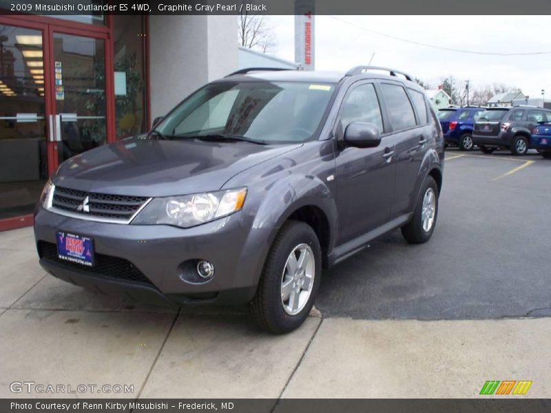 Graphite Gray Pearl / Black 2009 Mitsubishi Outlander ES 4WD