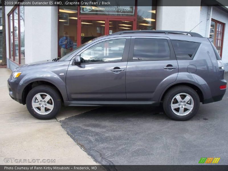Graphite Gray Pearl / Black 2009 Mitsubishi Outlander ES 4WD