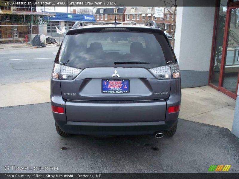 Graphite Gray Pearl / Black 2009 Mitsubishi Outlander ES 4WD