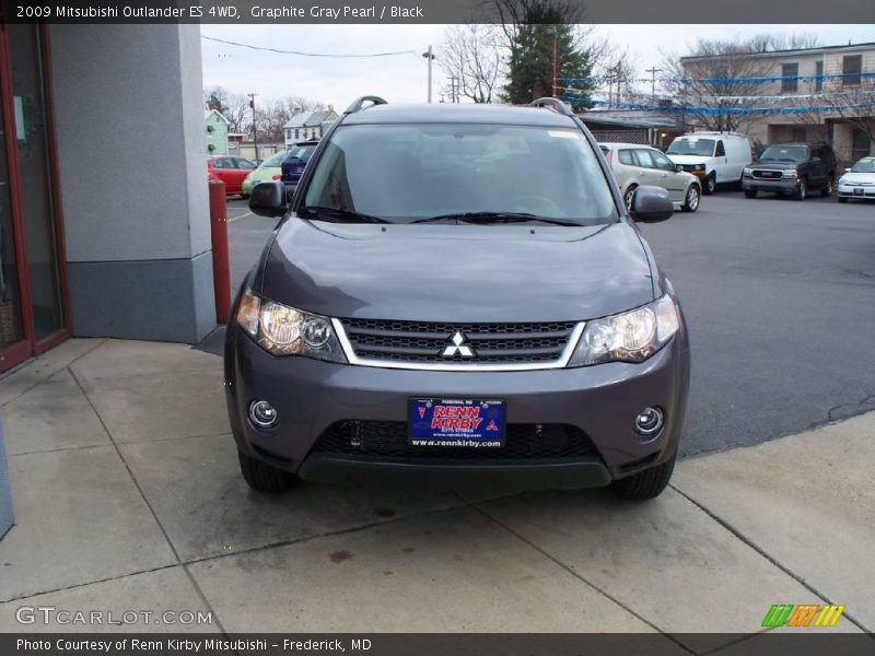 Graphite Gray Pearl / Black 2009 Mitsubishi Outlander ES 4WD
