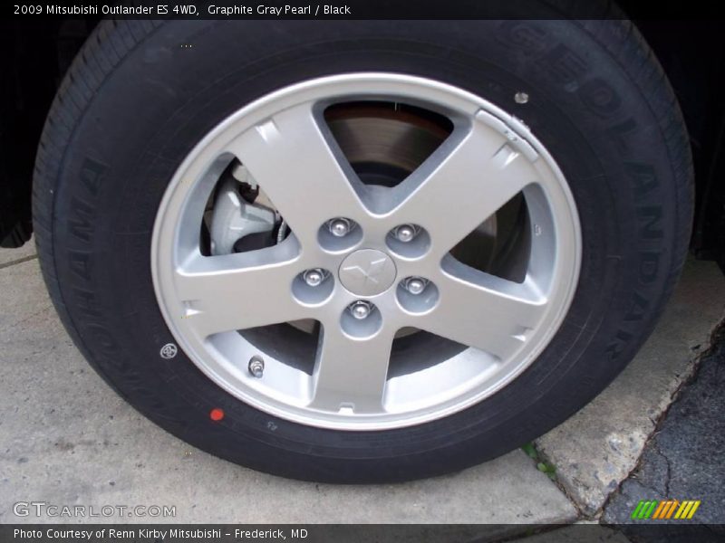 Graphite Gray Pearl / Black 2009 Mitsubishi Outlander ES 4WD