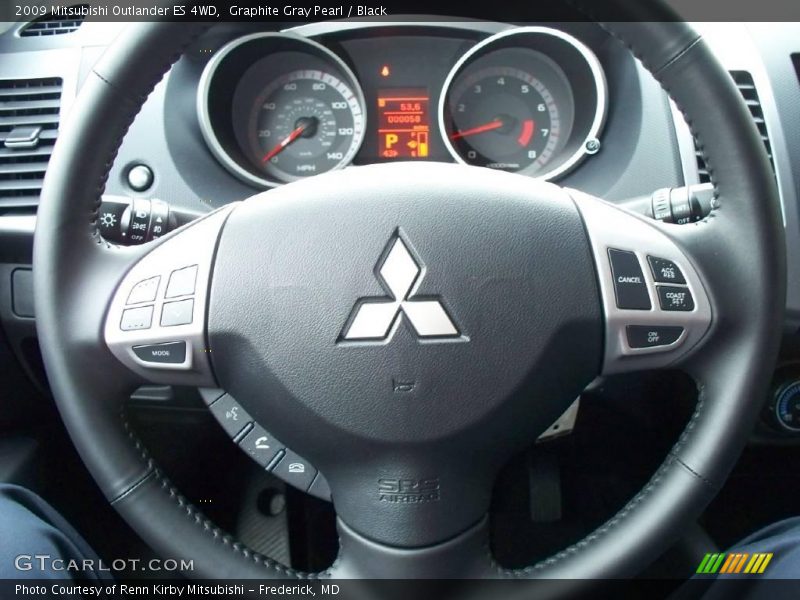 Graphite Gray Pearl / Black 2009 Mitsubishi Outlander ES 4WD