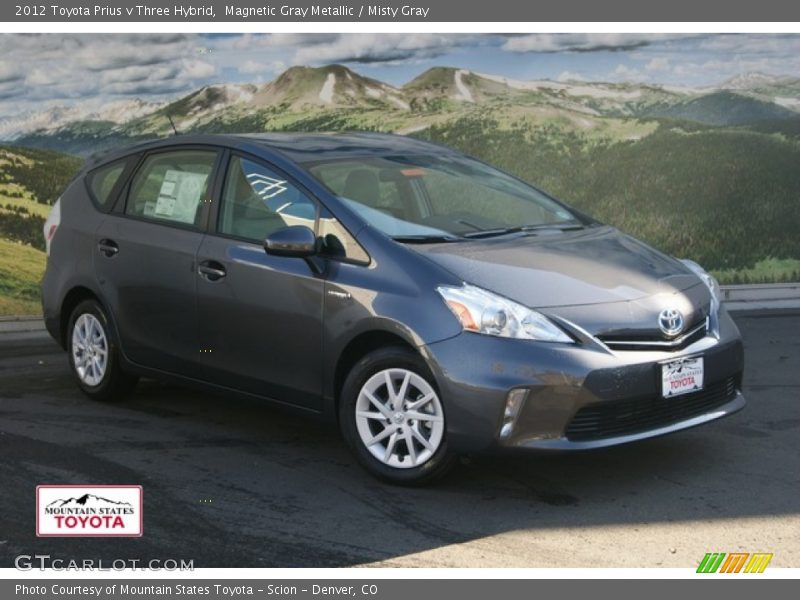 Magnetic Gray Metallic / Misty Gray 2012 Toyota Prius v Three Hybrid