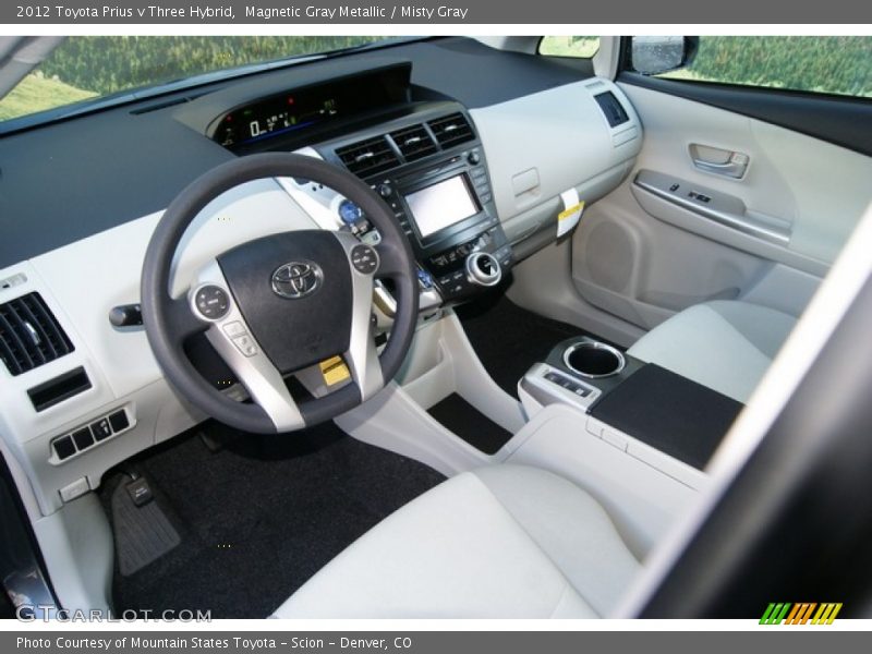  2012 Prius v Three Hybrid Misty Gray Interior