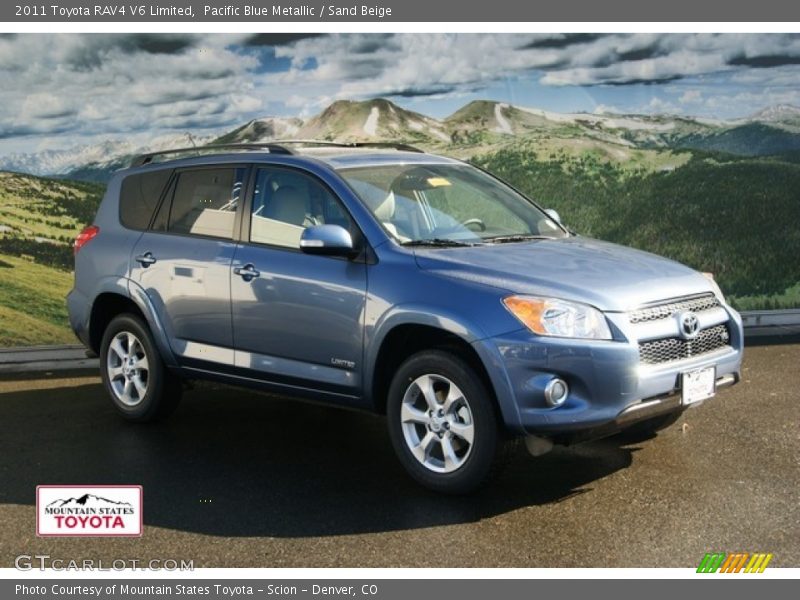 Pacific Blue Metallic / Sand Beige 2011 Toyota RAV4 V6 Limited