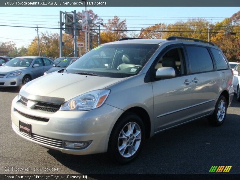 Silver Shadow Pearl / Stone 2005 Toyota Sienna XLE AWD