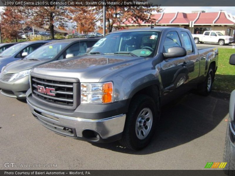 Stealth Gray Metallic / Dark Titanium 2009 GMC Sierra 1500 SL Extended Cab 4x4