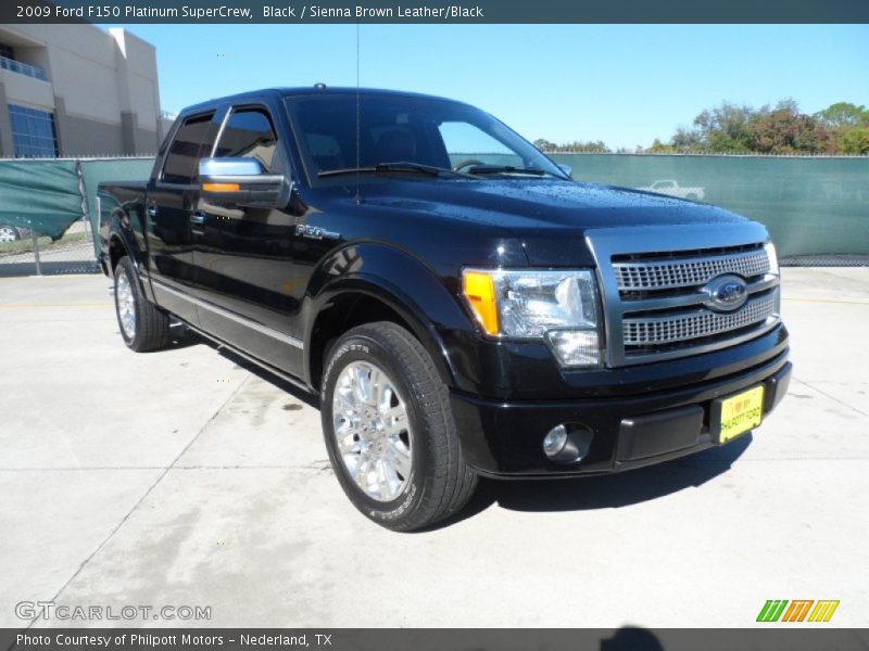 Black / Sienna Brown Leather/Black 2009 Ford F150 Platinum SuperCrew