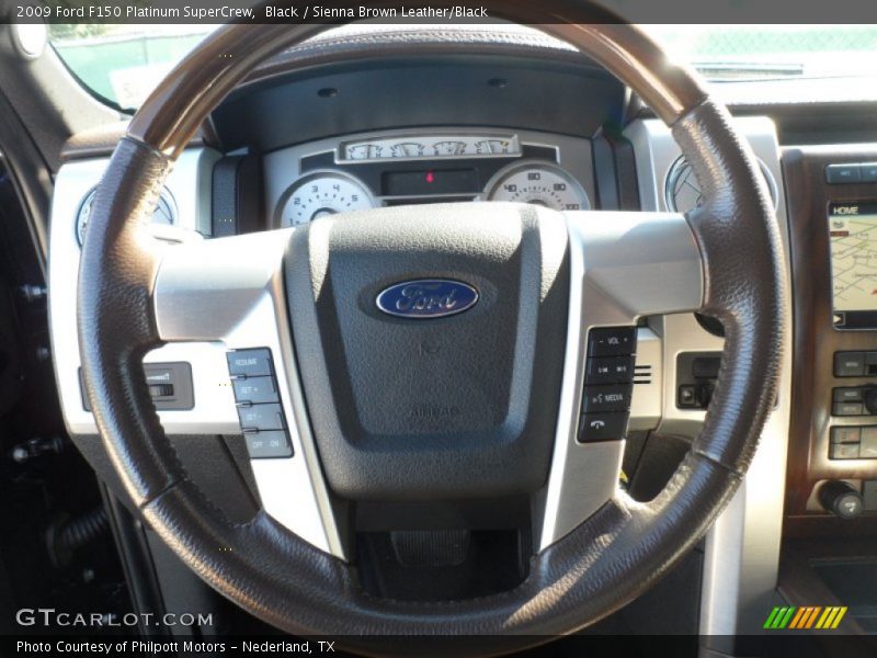Black / Sienna Brown Leather/Black 2009 Ford F150 Platinum SuperCrew