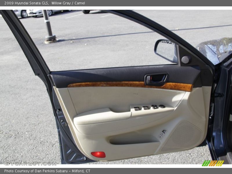 Willow Gray / Camel 2009 Hyundai Sonata GLS