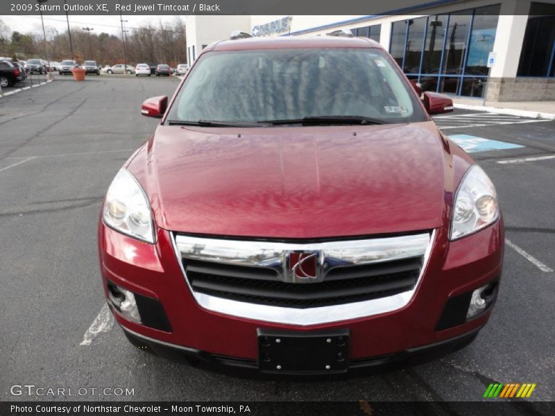 Red Jewel Tintcoat / Black 2009 Saturn Outlook XE