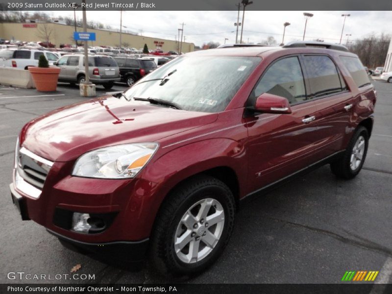 Red Jewel Tintcoat / Black 2009 Saturn Outlook XE