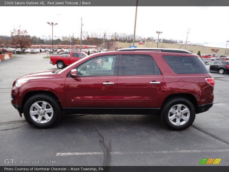 Red Jewel Tintcoat / Black 2009 Saturn Outlook XE