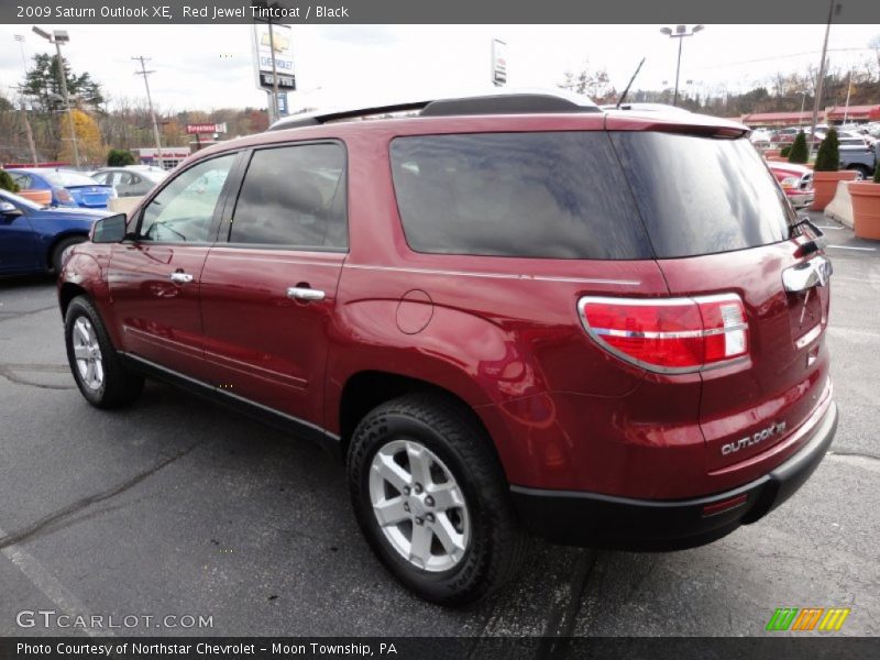 Red Jewel Tintcoat / Black 2009 Saturn Outlook XE