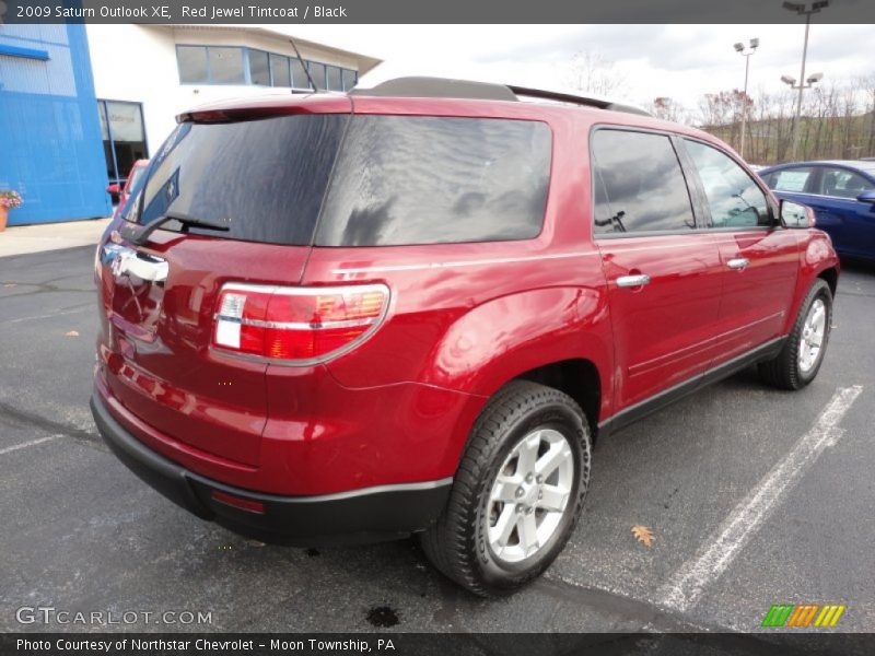 Red Jewel Tintcoat / Black 2009 Saturn Outlook XE