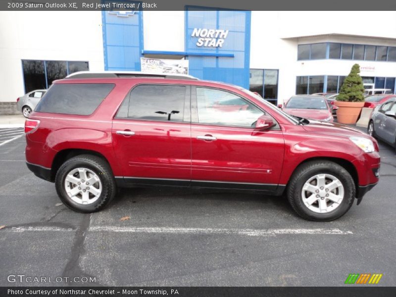 Red Jewel Tintcoat / Black 2009 Saturn Outlook XE