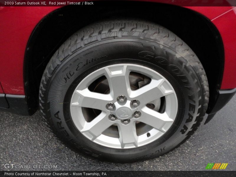Red Jewel Tintcoat / Black 2009 Saturn Outlook XE