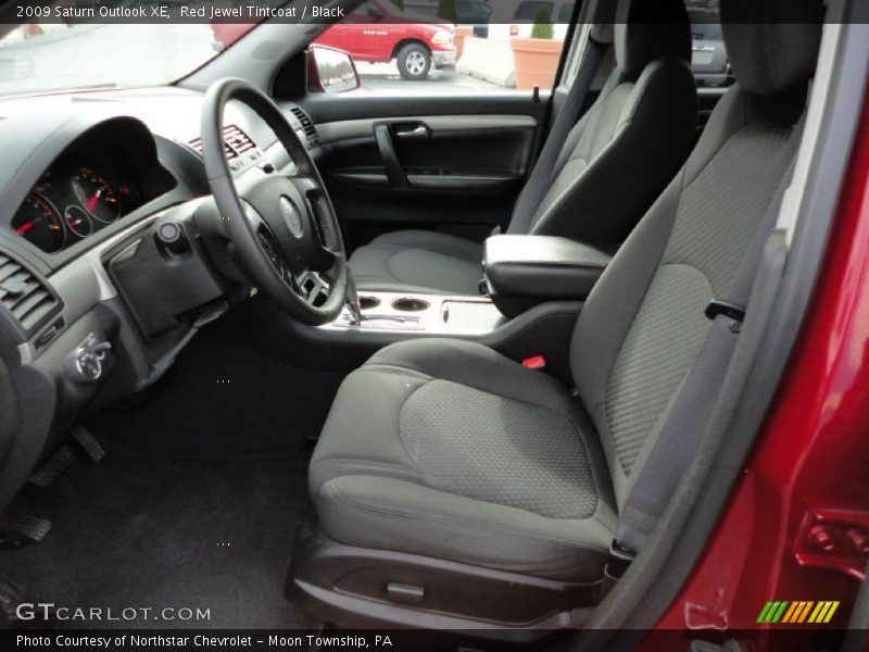 Red Jewel Tintcoat / Black 2009 Saturn Outlook XE