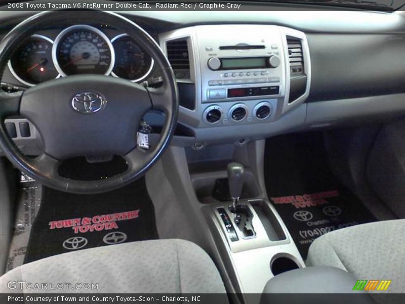 Radiant Red / Graphite Gray 2008 Toyota Tacoma V6 PreRunner Double Cab