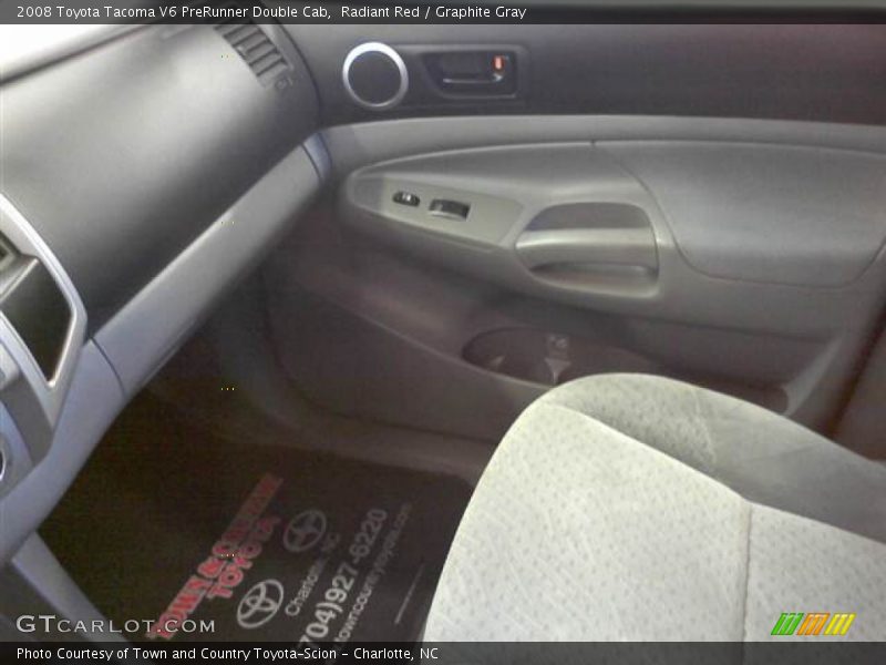 Radiant Red / Graphite Gray 2008 Toyota Tacoma V6 PreRunner Double Cab