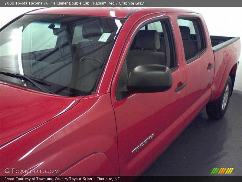 Radiant Red / Graphite Gray 2008 Toyota Tacoma V6 PreRunner Double Cab