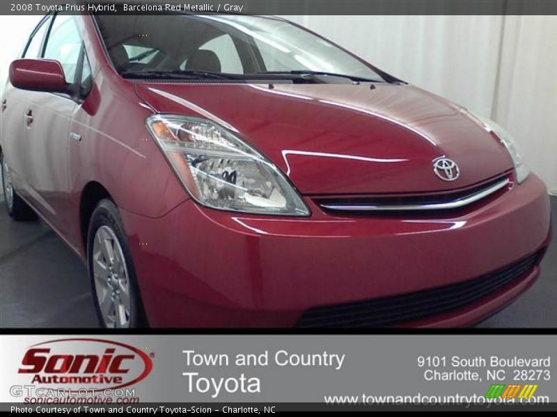 Barcelona Red Metallic / Gray 2008 Toyota Prius Hybrid